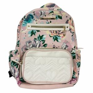 Betsey Johnson Floral Pink and White Backpack